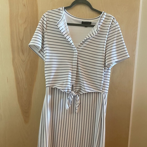 Banana Republic Striped Midi Pencil Dress - Picture 4 of 5